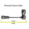 Personal trainer cable with measurement details on a white background