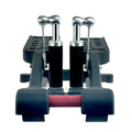 A front view of an Xiser portable mini stepper with a Black coated finish
