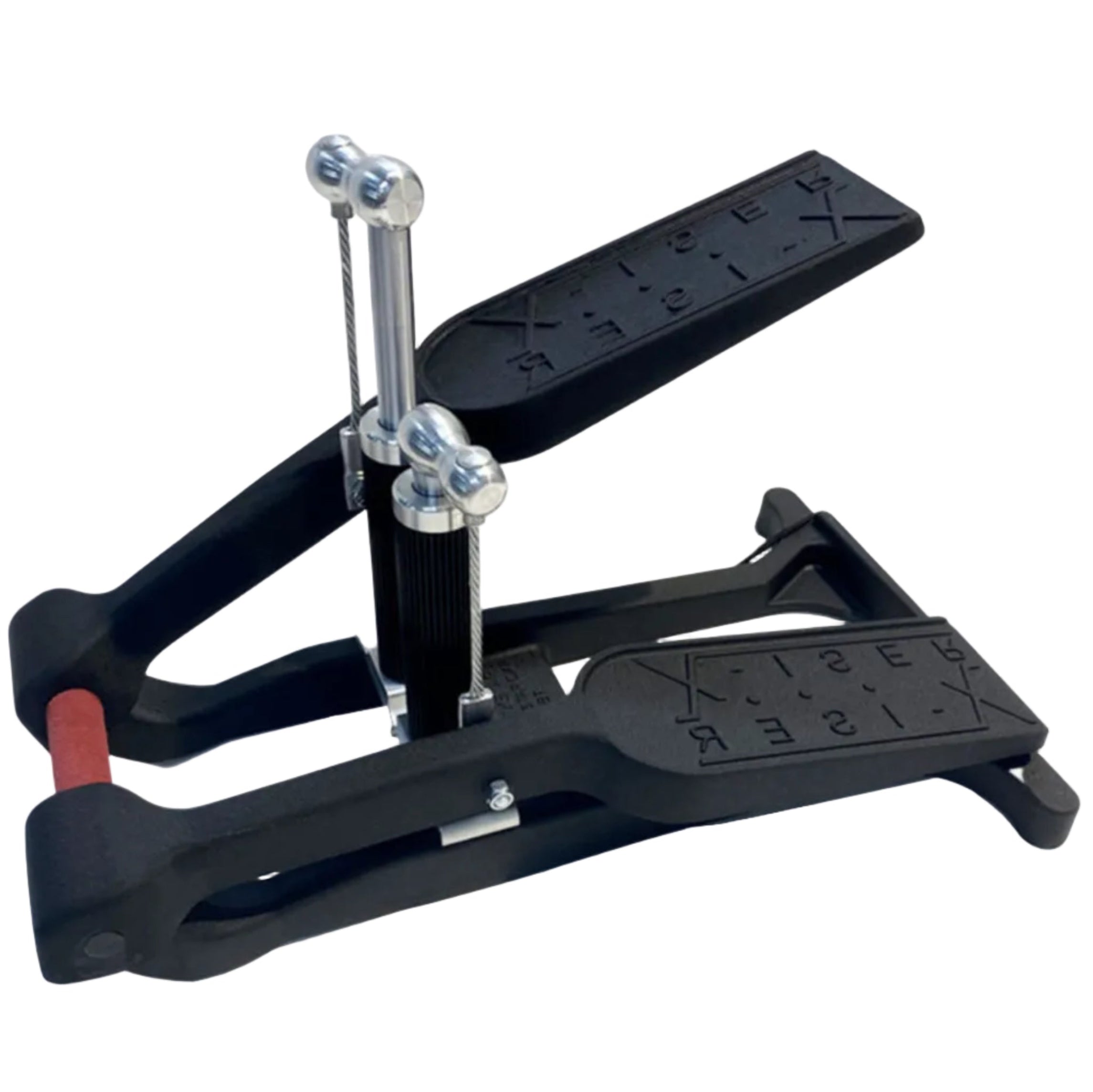 USA made black Xiser stair stepper against a white background