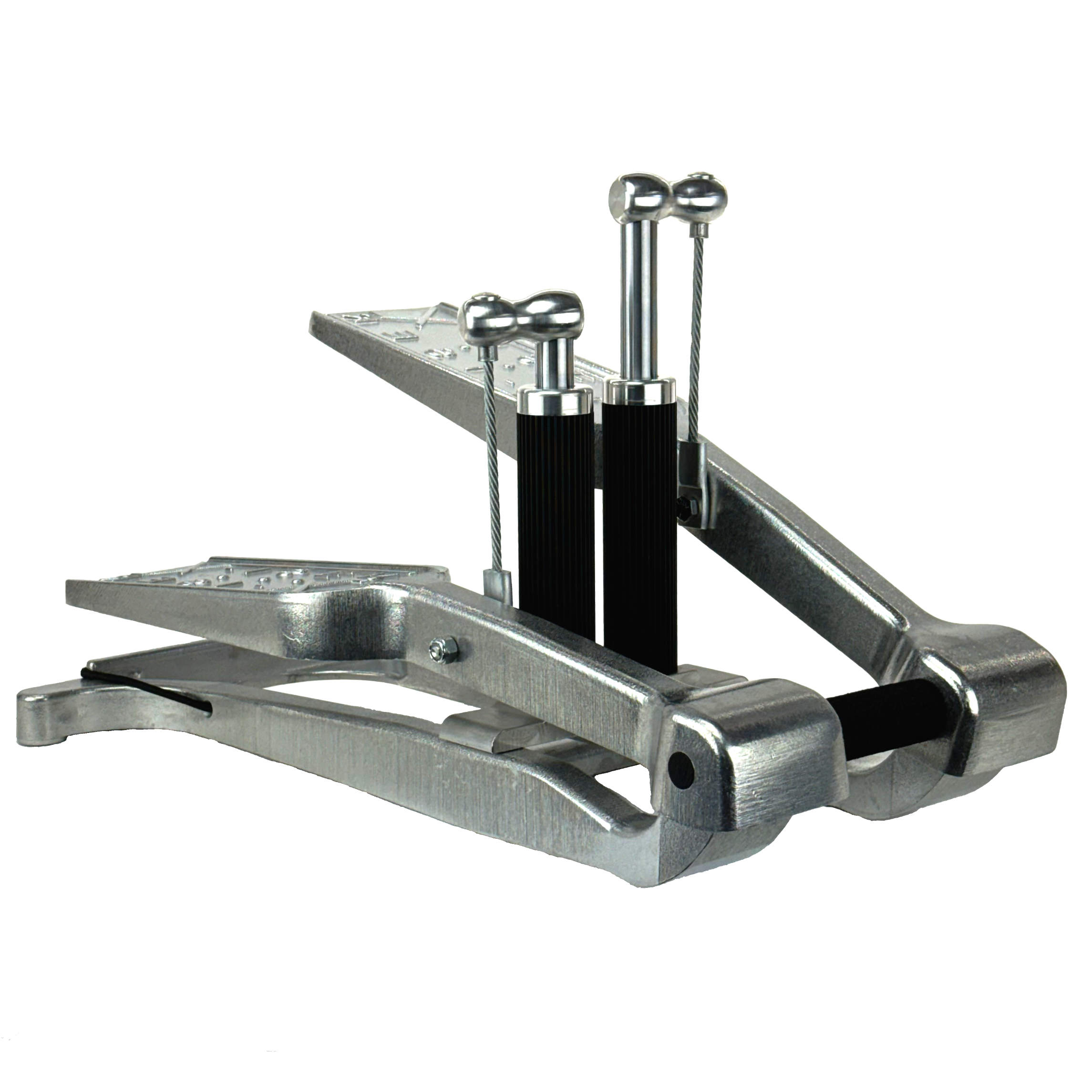 Durable aluminum exercise stepper against a white background 